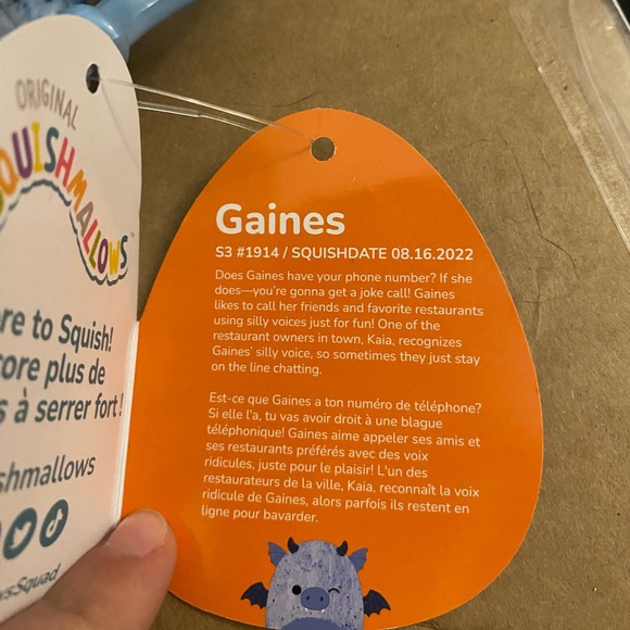 NWT Gaines the gargoyle Halloween Squishmallow clip - Picture 2 of 5